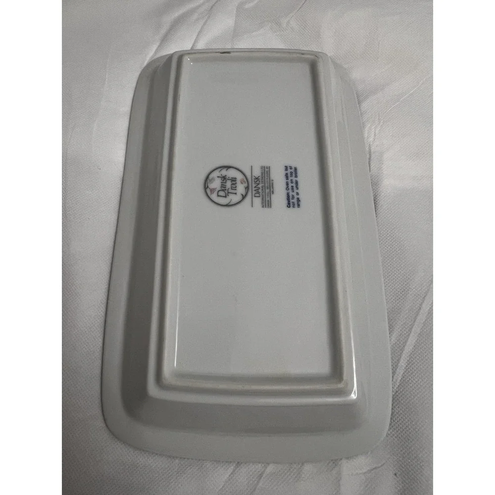 Dansk Tivoli Belles Fleurs Taupe Rectangular Baker 8x13 Baking Casserole‎ Gratin